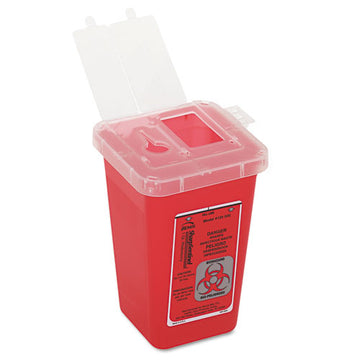 Impact® Sharps Waste Receptacle, Square, Plastic, 32oz, Red freeshipping - TVN Wholesale